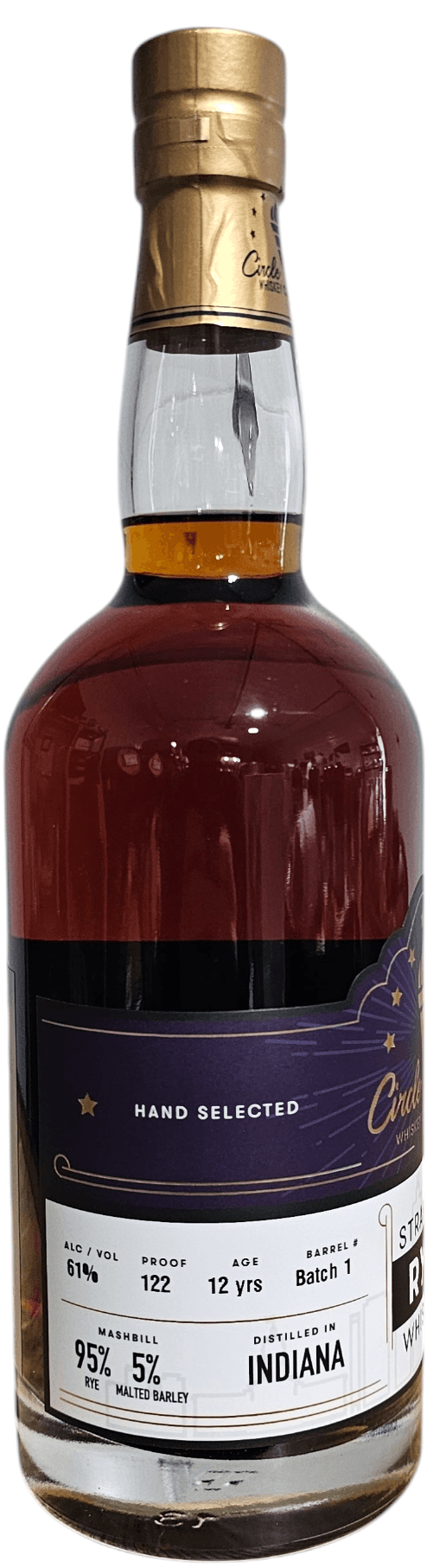 12 Years Straight Rye Whiskey - Right